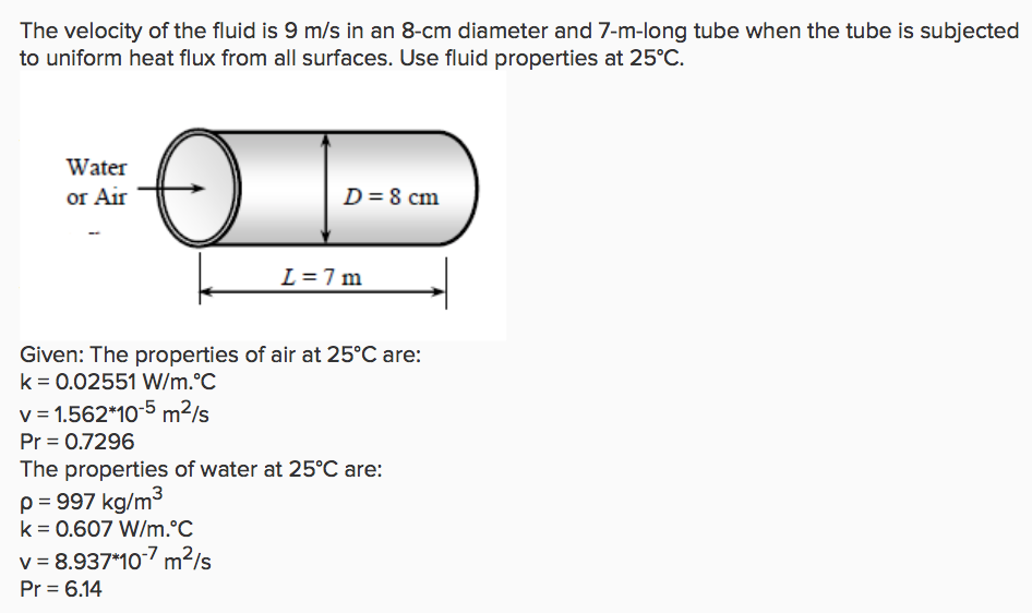 Solved The velocity of the fluid is 9 m/s in an 8cm