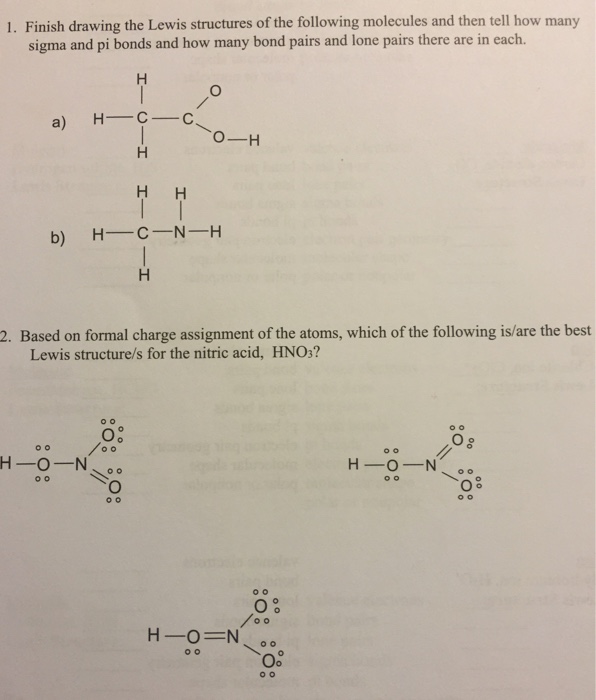 Solved Finish drawing the Lewis structures of the following | Chegg.com