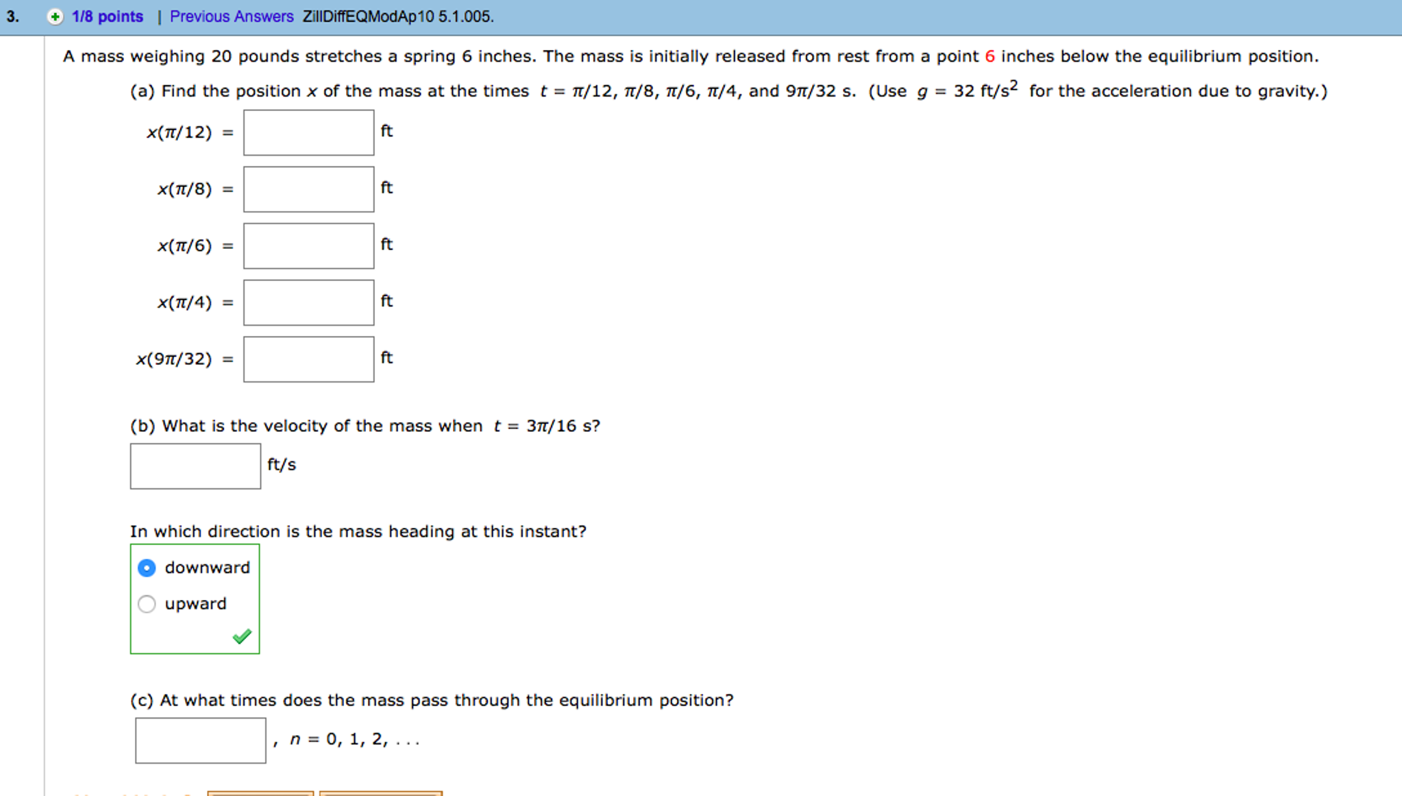A Mass Weighing 20 Pounds Stretches A Spring 6 Chegg a-mass-weighing-20-pounds-stretches-a-spring-6-chegg