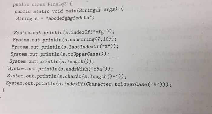 Solved public class Finalq3 {public static void main (String | Chegg.com