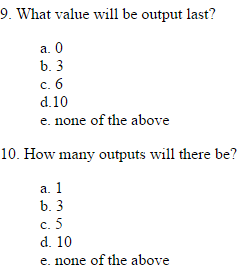 Solved Multiple Choice Java Program Walk Through, Follow The | Chegg.com