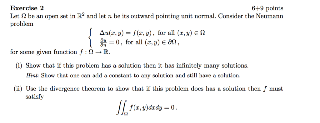 Solved Exercise2 Let Ω Be An Open Set In R2 And Let N Be Its 