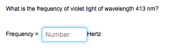 what is frequency of violet colour of wavelength 4000