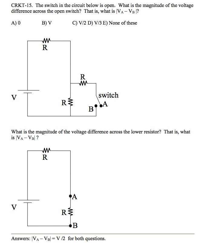 Solved CRKT 15 The Switch In The Circuit Below Is Open Chegg