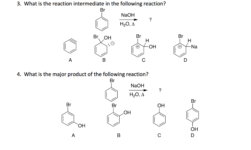 Solved 3. What Is The Reaction Intermediate In Th E | Chegg.com