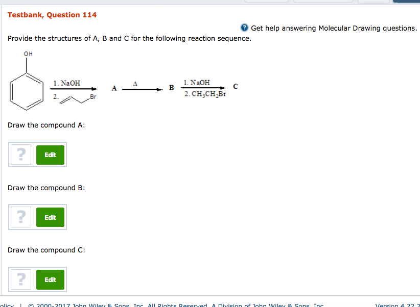 Solved Provide the structures of A, B and C for the | Chegg.com