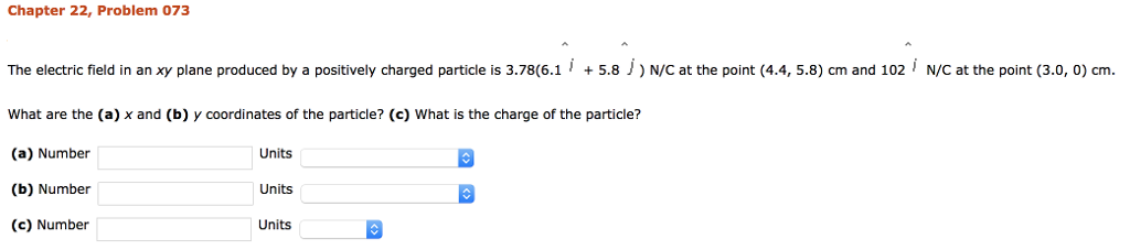 Solved Chapter 22, Problem 073 The electric field in an xy | Chegg.com