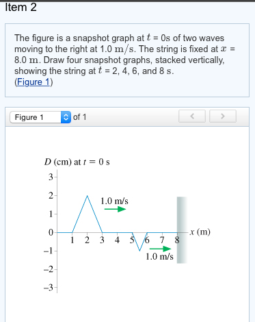 Solved The Figure Is A Snapshot Graph At T = 0s Of Two Waves | Chegg.com