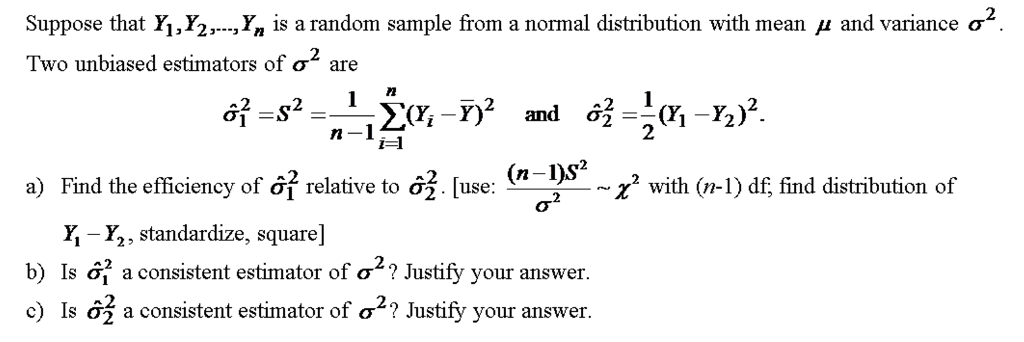 Suppose that Y_1, Y_2, ...Y_n is a random sample from | Chegg.com