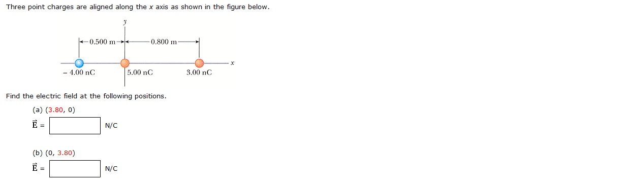 Solved Three point charges are aligned along the x-axis as | Chegg.com