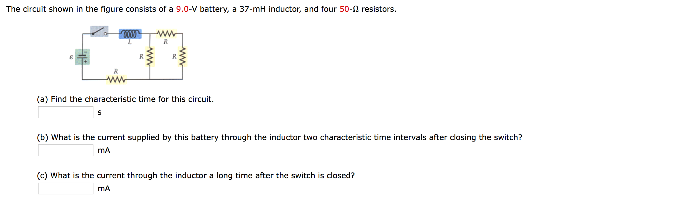 Solved The circuit shown in the figure consists of a 9.0V