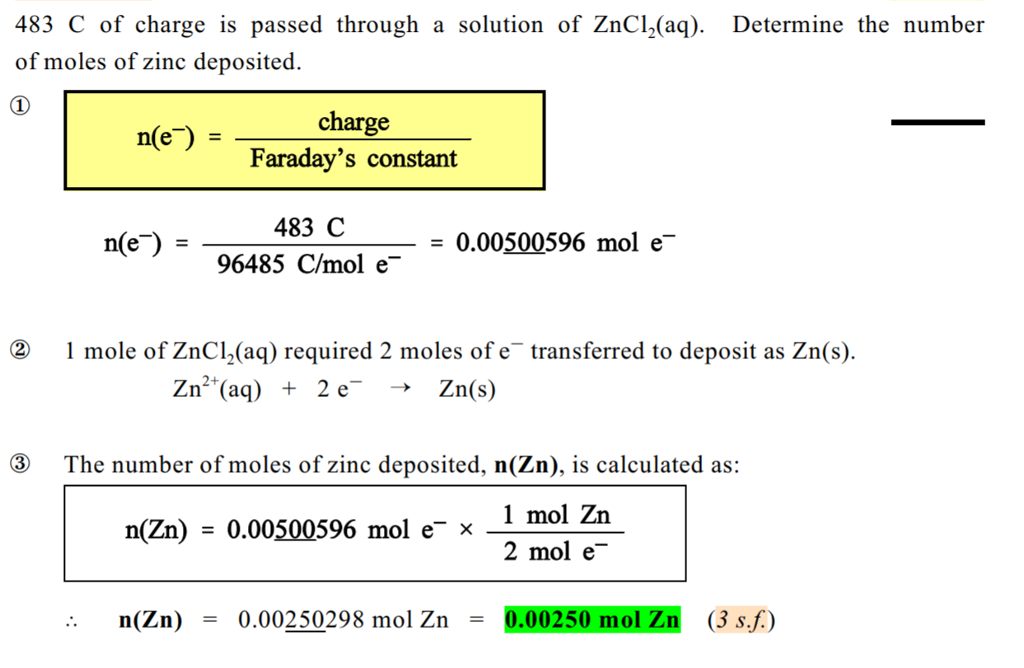 (Solved) example Transcribed image text 324 C of charge is passed
