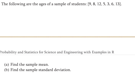 Solved The following are the ages of a sample of students: | Chegg.com