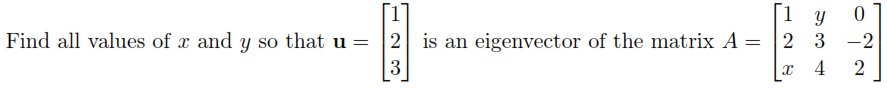 Solved Find all values of x and y so that u = is an | Chegg.com