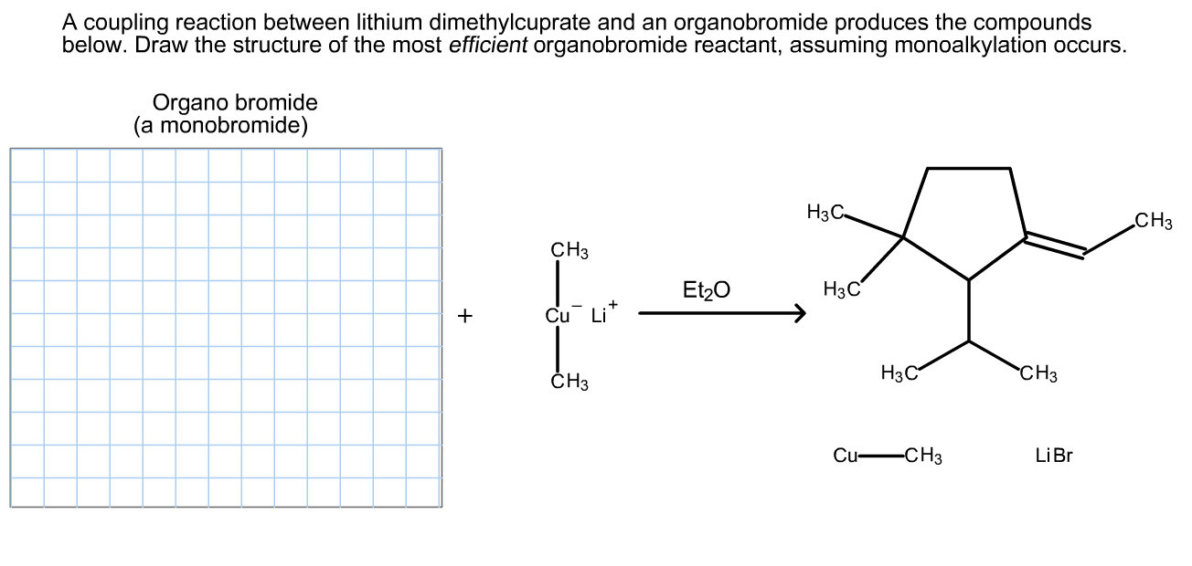Solved A coupling reaction between lithium dimethylcuprate | Chegg.com