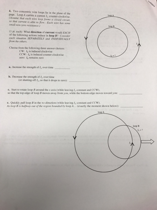 Solved Two Concentric Wire Loops Lie In The Plane Of The | Chegg.com