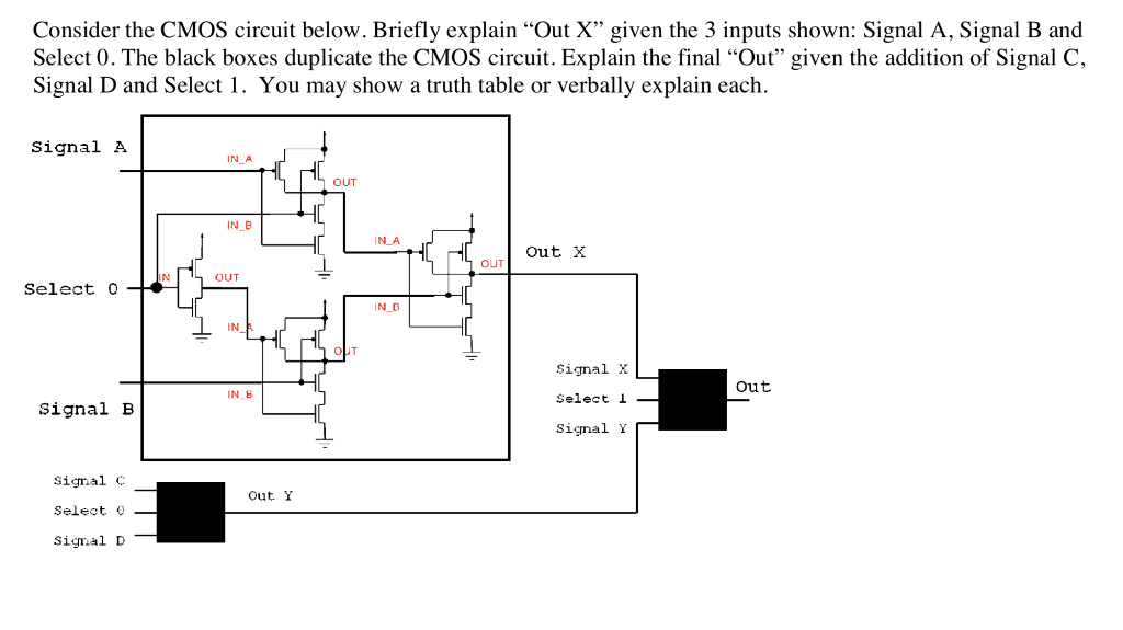 Solved Consider The CMOS Circuit Below. Briefly Explain "Out | Chegg.com