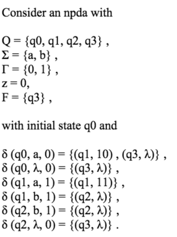 How Do You Construct An NPDA With Following, Consider | Chegg.com