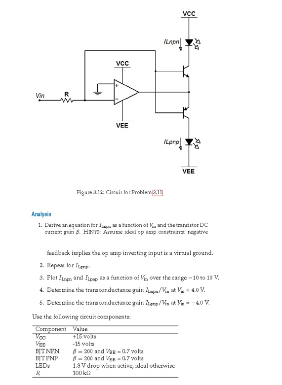 Solved Derive an equation for I_Lnpn as a function of V_in | Chegg.com