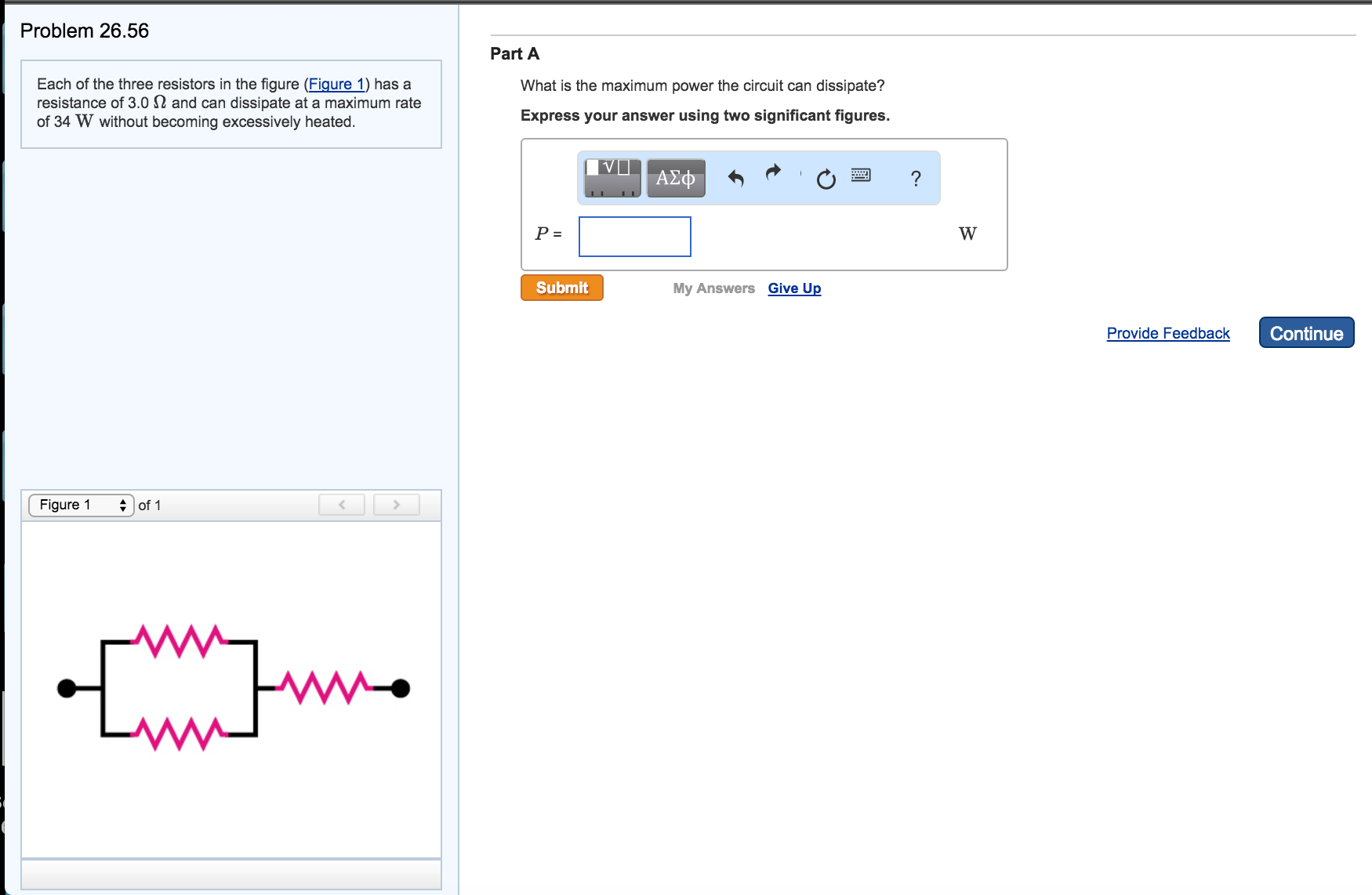 Solved Each of the three resistors in the figure has a