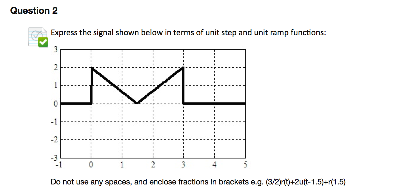 Solved Express the signal shown below in terms of unit step | Chegg.com