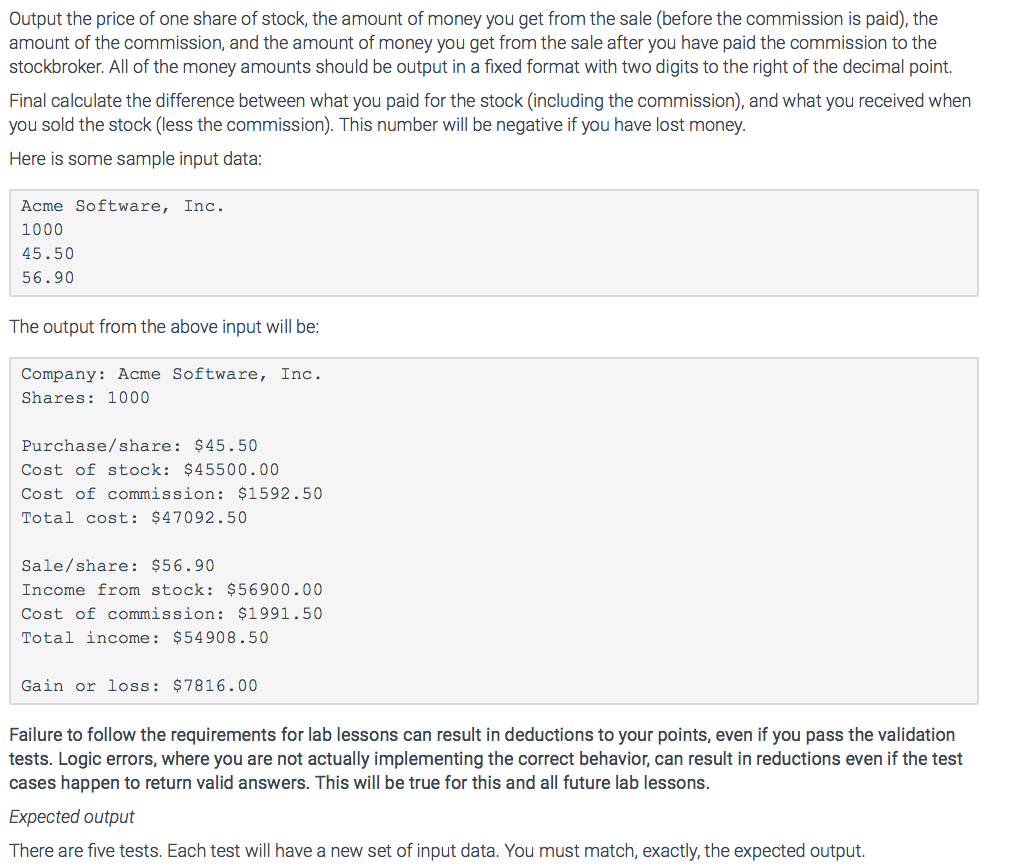 Solved C++ requirements The commission percentage (see | Chegg.com