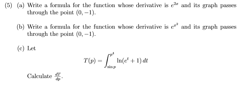 Solved (5) (a) Write a formula for the function whose | Chegg.com