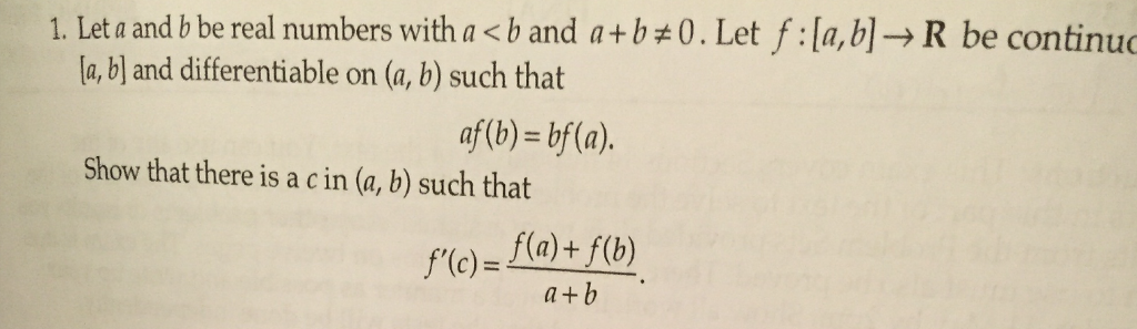 Solved 1. Leta And B Be Real Numbers With A