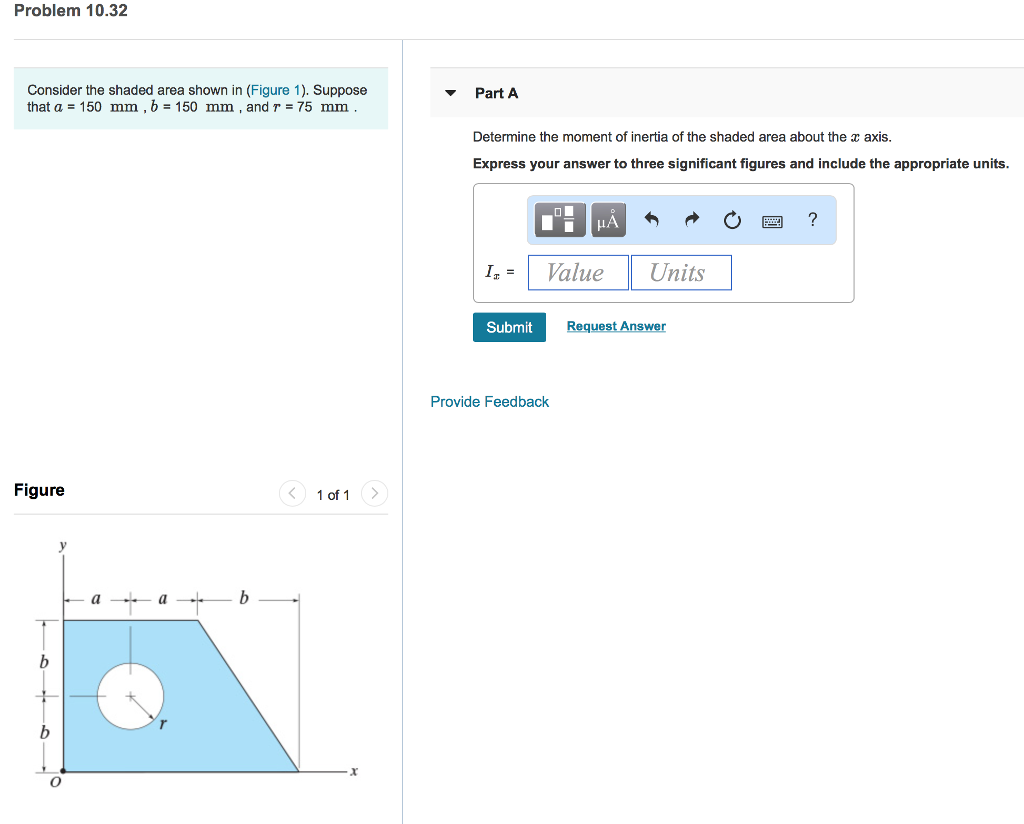 Solved Problem 10.32 Consider the shaded area shown in | Chegg.com