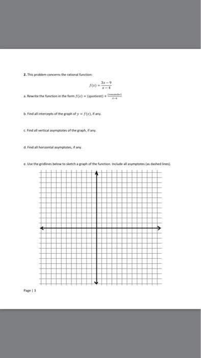 Solved Topic: Polynomial & Rational Functions What | Chegg.com