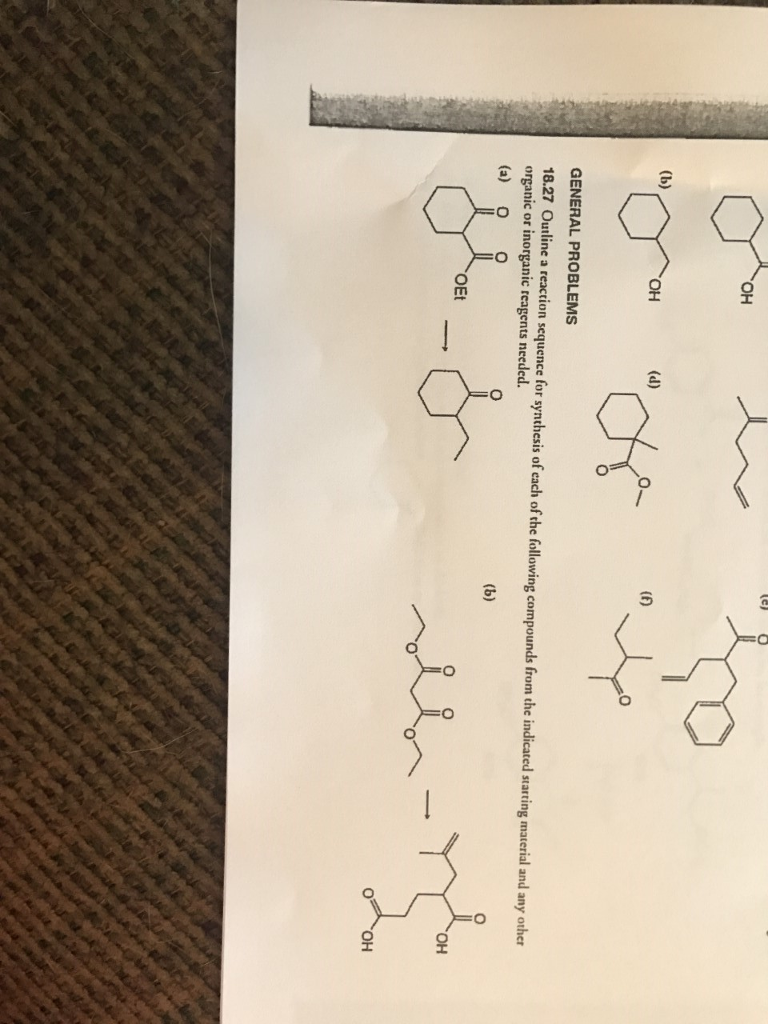 Solved: Outline A Reaction Sequence For Synthesis Of Each | Chegg.com