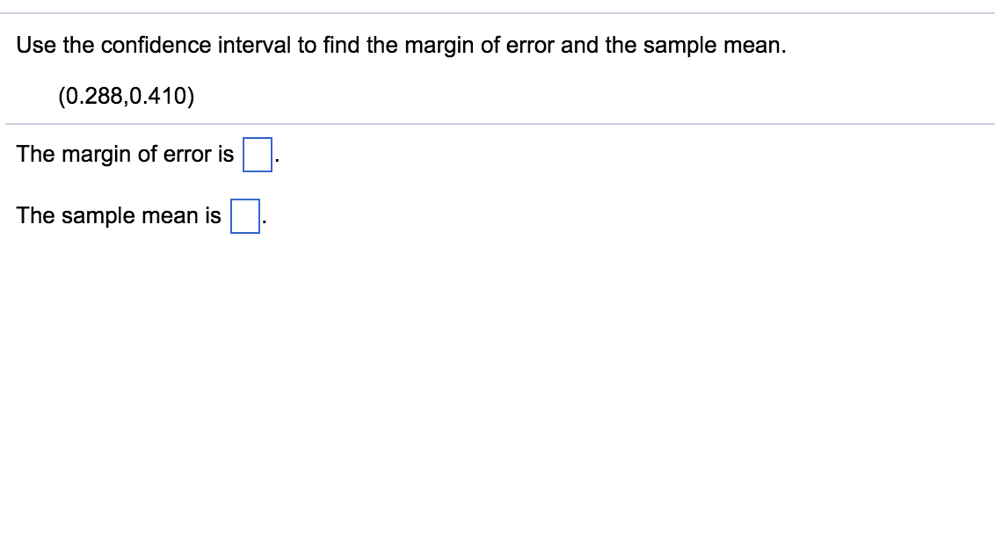 margin of error