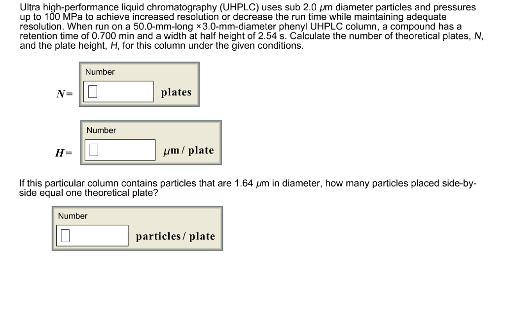 Solved Ultra highperformance liquid chromatography (UHPLC)
