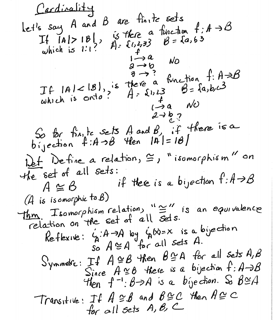 Solved Let's Say A And B Are Finite Sets If |A| > |B|, Is | Chegg.com