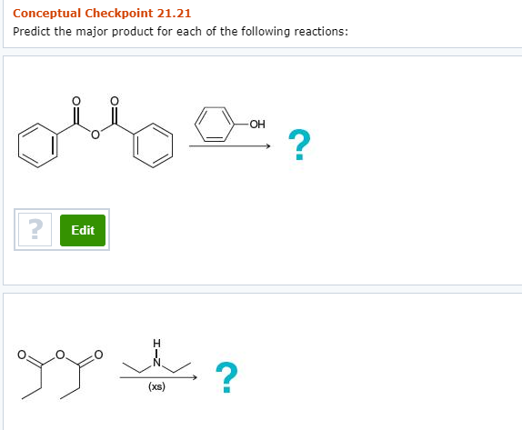 Solved Conceptual Checkpoint 21 21 Predict The Major Chegg