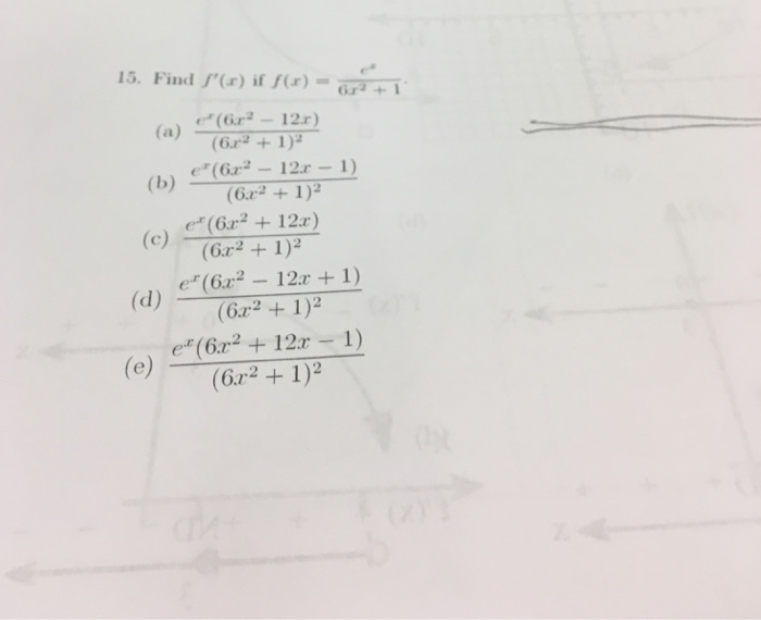 Solved Find F X If F X If F X E X 6x 2 1 E X