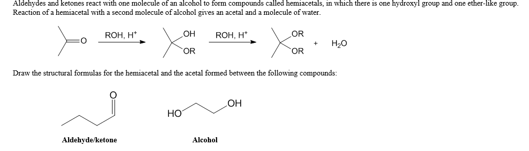 Solved Aldehydes and ketones react with one molecule of an | Chegg.com