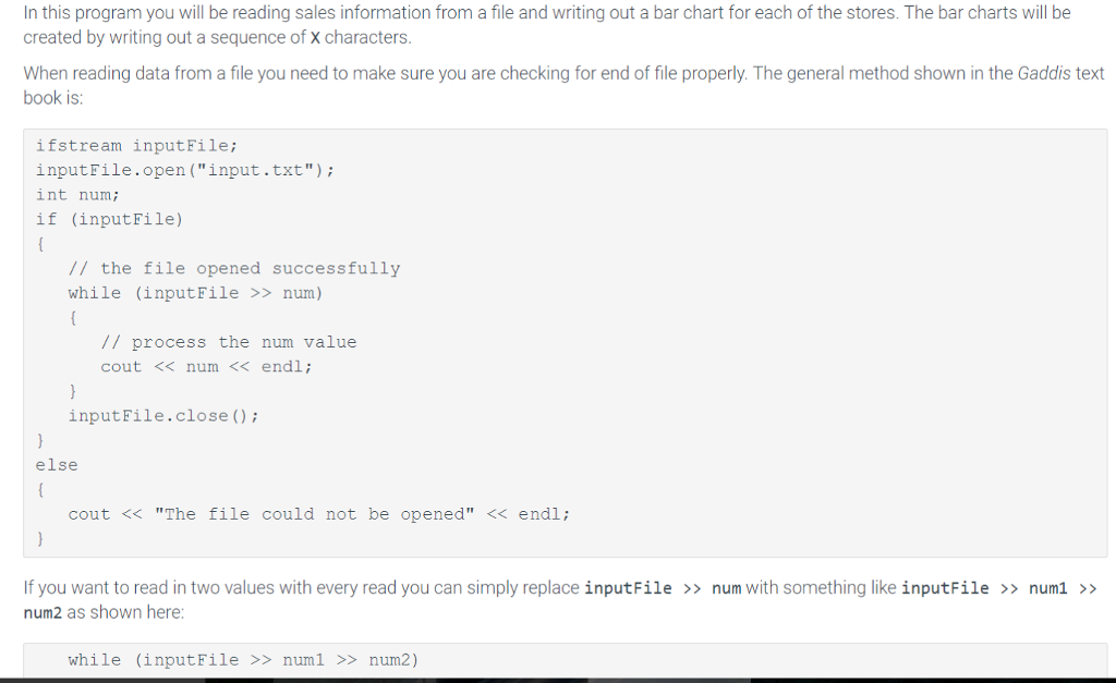 Solved In this program you will be reading sales information