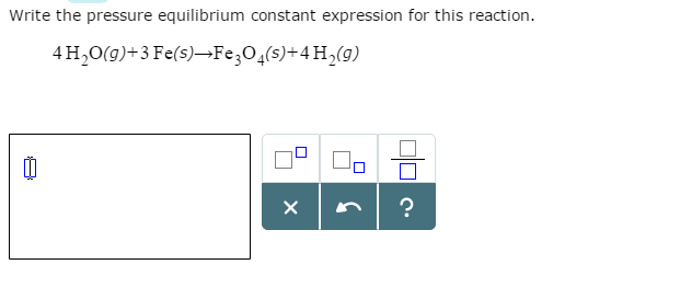 Solved Write the pressure equilibrium constant expression | Chegg.com
