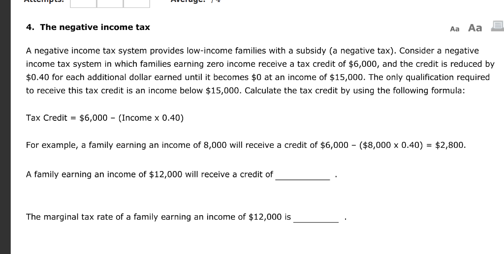 what should flat negative income tax