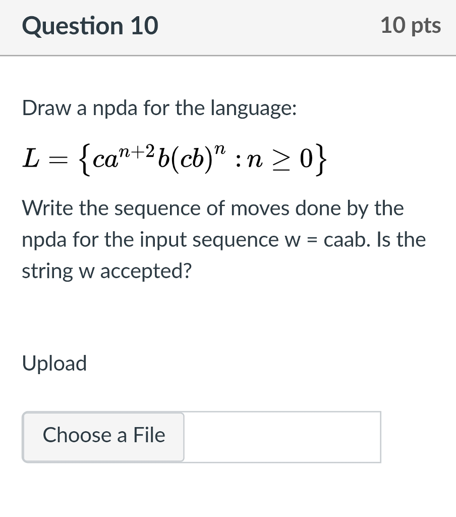 Solved Question 7 10 Pts Convert The Following Grammar Into | Chegg.com