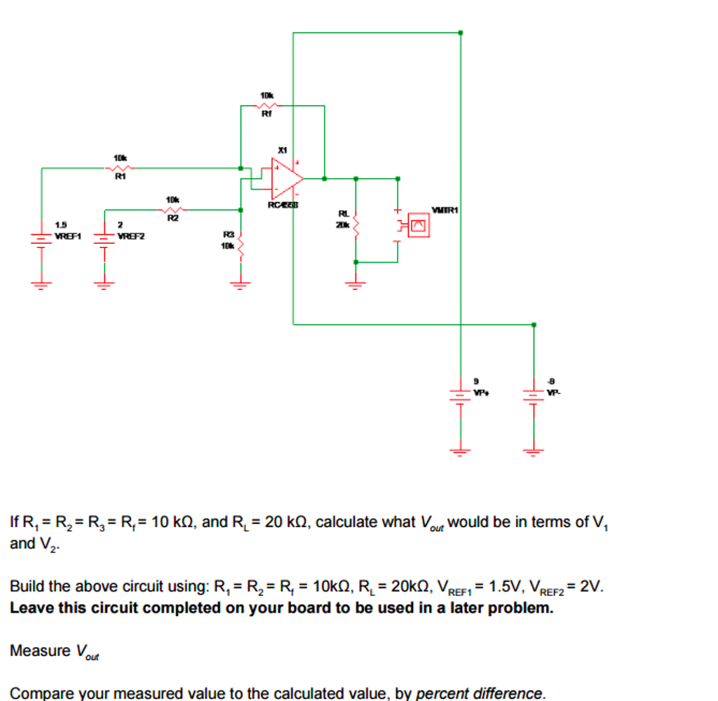 Solved: If R_1 = R_2 = R_3 = R_f = 10 K Ohm And R_L= 20 K ... | Chegg.com