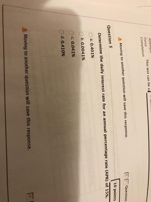 Solved Determine The Daily Interest Rate For An Annual Chegg