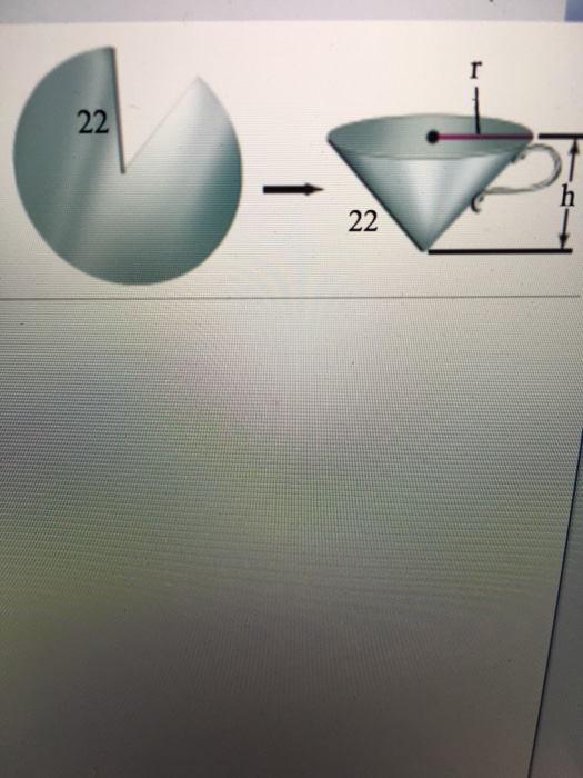 Solved A cone is constructed by cutting a sector from a | Chegg.com