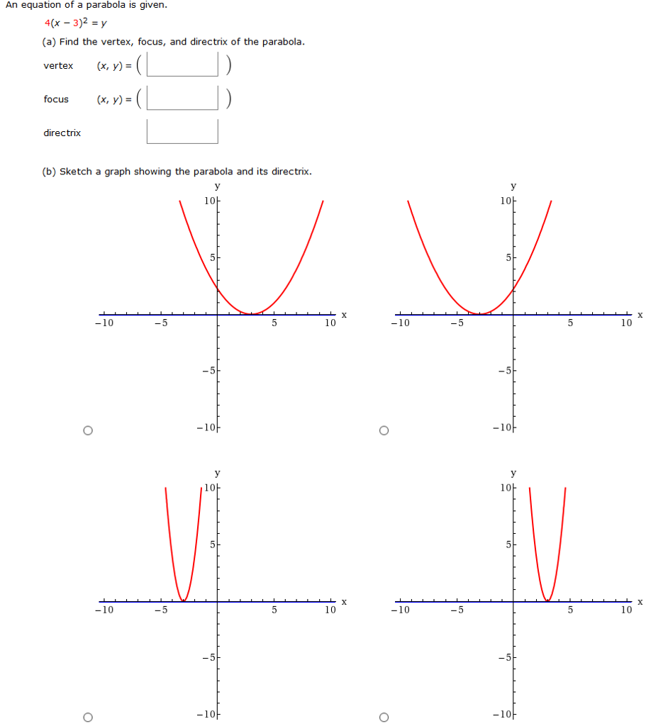 vertex of parabola y x 2 4x 3