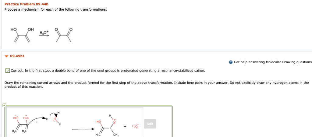 Solved Practice Problem 09.44b Propose A Mechanism For Each | Chegg.com