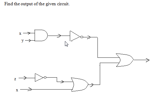 Solved Find the output of the given circuit. | Chegg.com