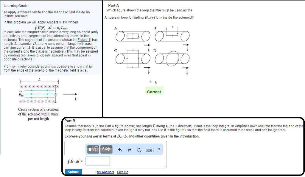 Solved Learning Goal: To Apply Ampere's Law To Find The | Chegg.com