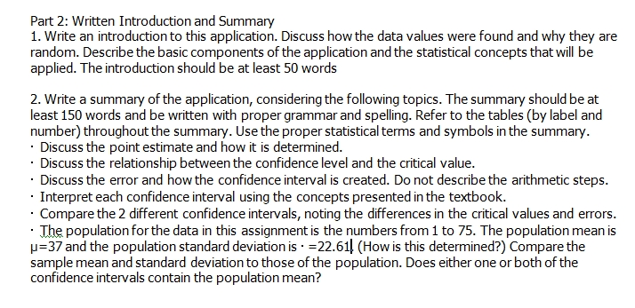 Solved Written Summary of the following Inferential | Chegg.com