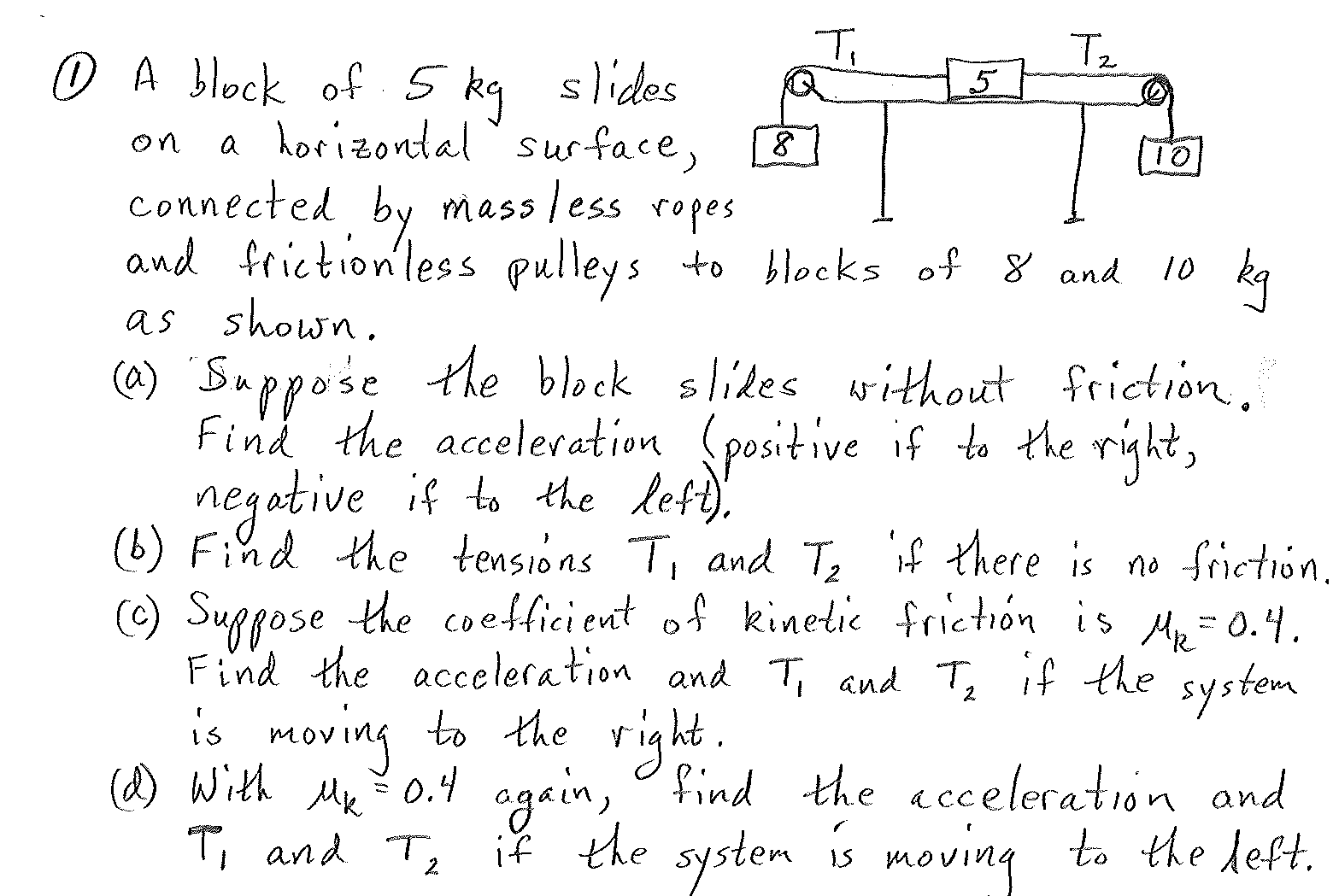 solved-a-block-of-5-kg-slides-on-a-horizontal-surface-chegg